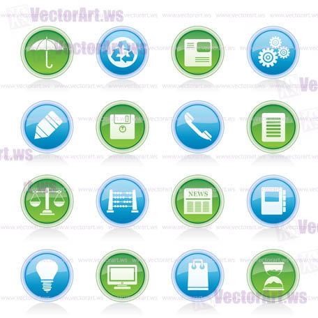 Business and Office internet Icons - Vector icon Set