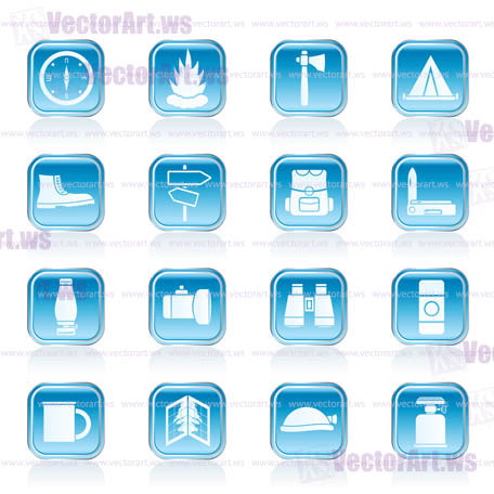 Tourism and Holiday icons -  Vector Icon Set