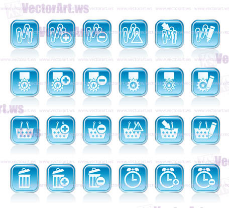 24 Business, office and website icons - vector icon set 1