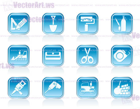 building and construction icons - vector icon set 2