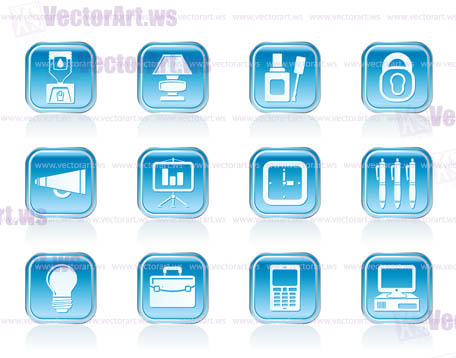 Business and office icons - vector icon set