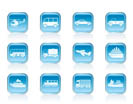 Travel and transportation icons - vector icon set