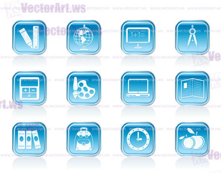 School and education icons - vector icon set