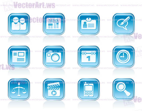 web site, computer and business icons - vector icon set