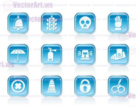 Surveillance and Security Icons - vector icon set