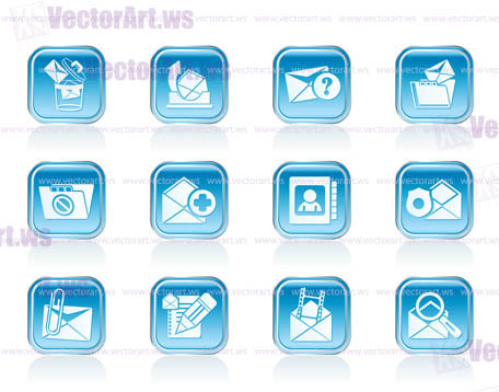 E-mail and Message Icons - vector icon set