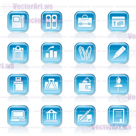 Business, Office and Finance Icons - Vector Icon Set