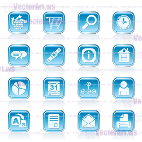 Web Site, Internet and computer Icons - vector icon set