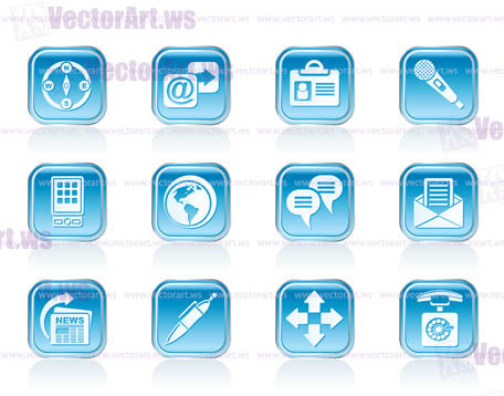 Business, office and internet icons - vector icon set