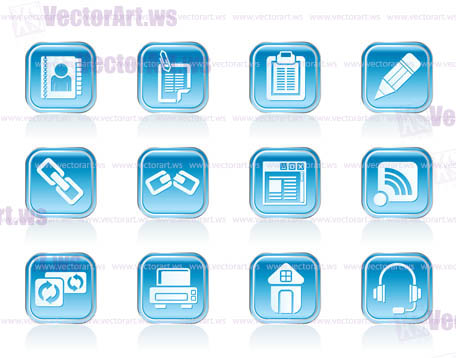 internet and website icons - vector icon set