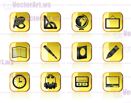 School and education icons - vector icon set