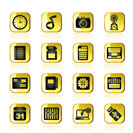 Phone Performance, Internet and Office Icons - Vector Icon Set