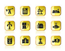 Oil and petrol industry icons - vector icon set