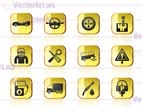 car services and transportation icons - vector icon set