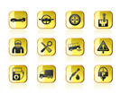 car services and transportation icons - vector icon set