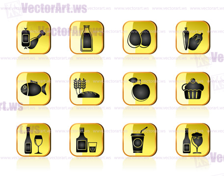 Food, drink and Aliments icons - vector icon set