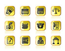 Bank, business and finance icons - vector icon set