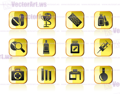 Pharmacy and Medical icons - vector icon set