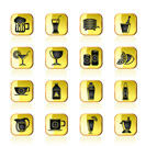 beverages and drink icons - vector  icon set