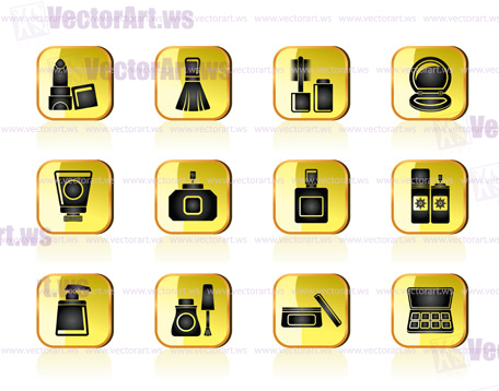 Cosmetic Industry and beauty icons - vector icon set