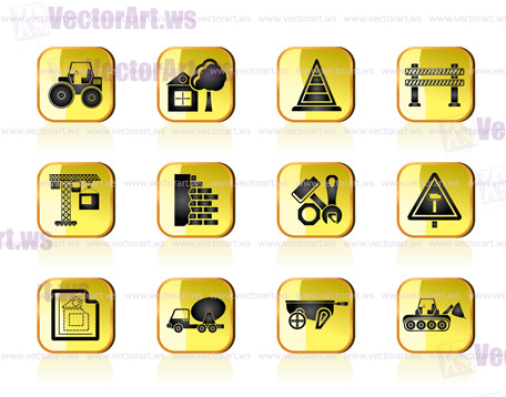 Construction and building Icons - vector icon set