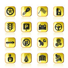 Car and transportation icons - vector icon set