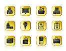 Business and office equipment icons - vector icon set