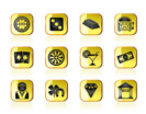 casino and gambling icons - vector icon set