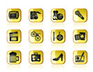 Leisure activity and objects icons - vector icon set