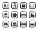 Home Equipment and Furniture icons - vector icon set