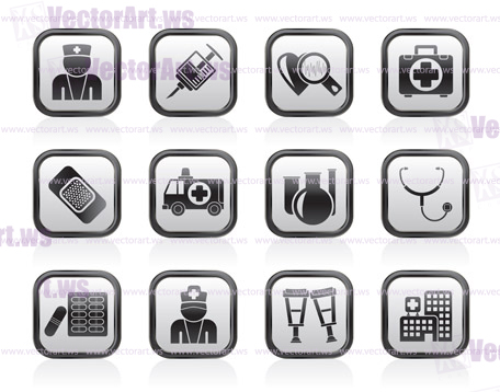 Medicine and healthcare icons - vector icon set