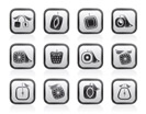 Abstract square fruit icons - vector icon set