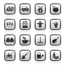 Agriculture and farming icons - vector icon set