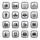 power, energy and electricity icons - vector icon set