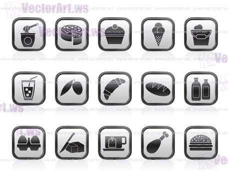 Dairy Products - Food and Drink icons - vector icon set