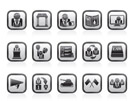 Politics, election and political party icons - vector icon set