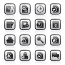 Organizer, communication and connection icons - vector icon set