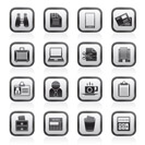 Business and office elements icons - vector icon set