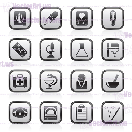 Healthcare and Medicine icons - vector icon set