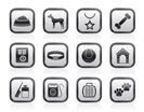 dog accessory and symbols icons - vector icon set