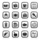 Food, Drink and beverage icons - vector icon set