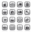 Shopping and website icons - vector icon set