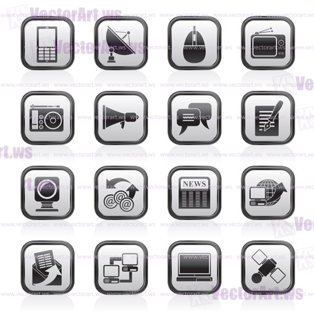 Communication and Technology icons - Vector Icon Set