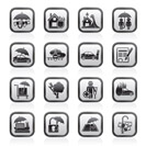 Insurance and risk icons - vector icon set