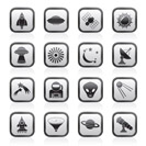 astronautics, space and universe icons - vector icon set