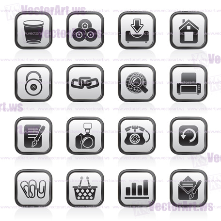 Website and internet icons - vector icon set