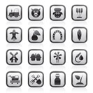 Agriculture and farming icons - vector icon set