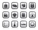 funeral and burial icons - vector icon set