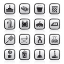 Household objects and tools icons - vector icon set