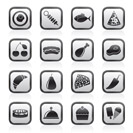 Different kind of food icons - vector icon set